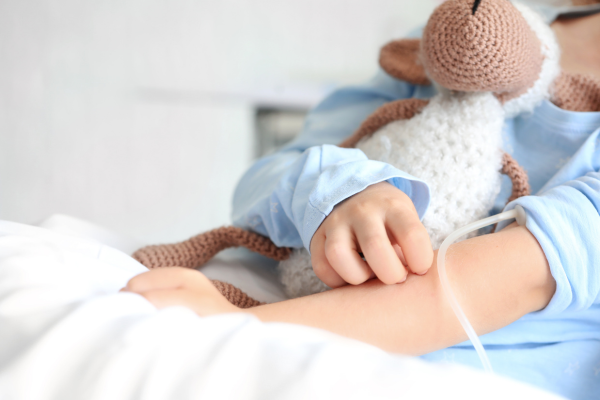 patient in hospital bed